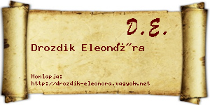 Drozdik Eleonóra névjegykártya